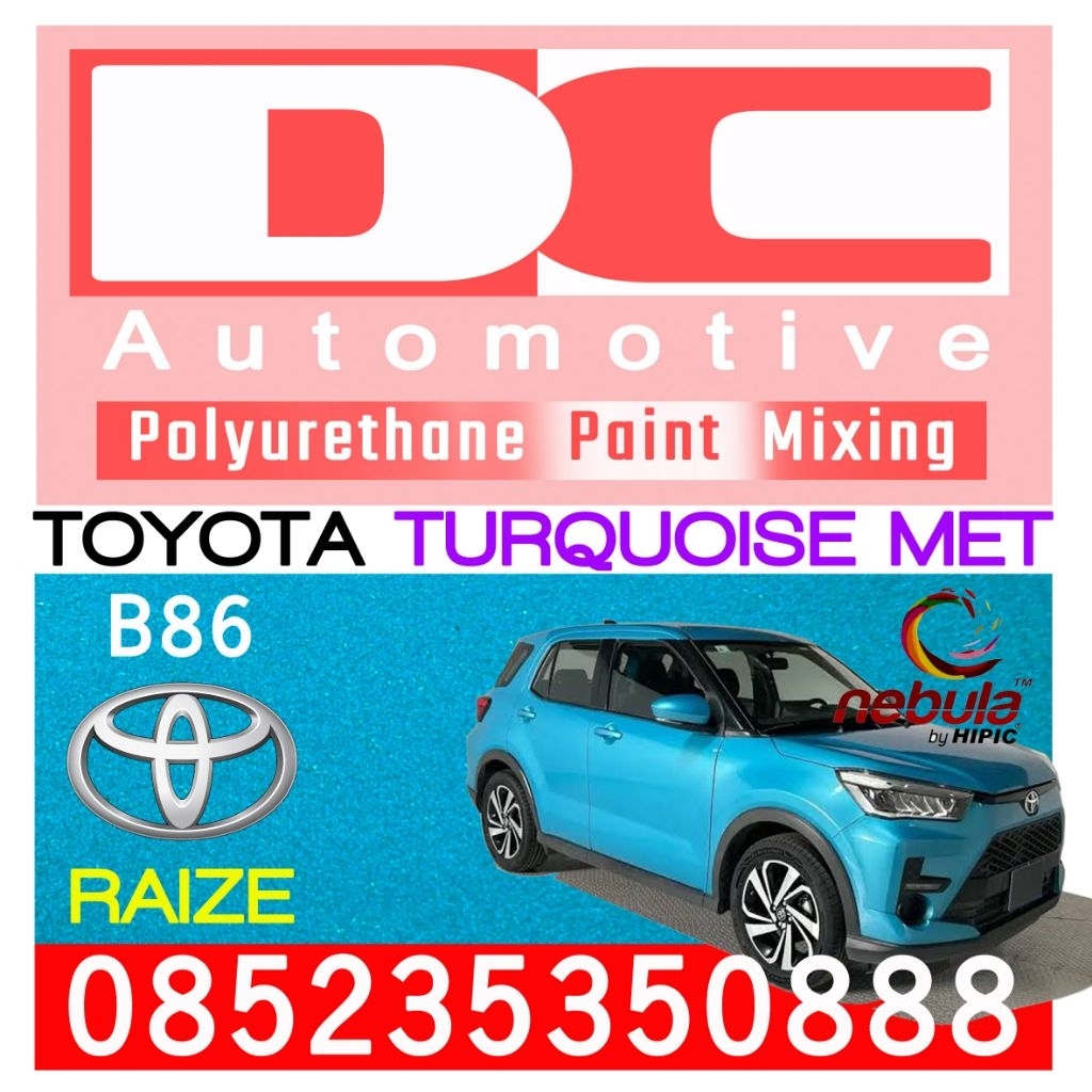 Cat PU Toyota Raize Turquoise Metallic B86