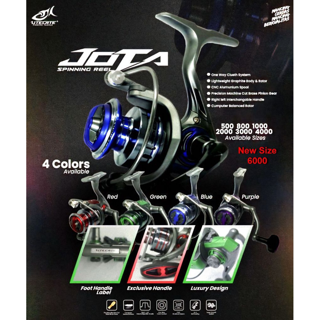 Reel Pancing  Utecate JOTA 1000, 2000, 4000 Spinning