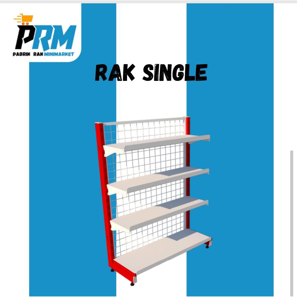 Rak Gondola Minimarket Single / Tepi untuk Toko / Minimarket Termurah