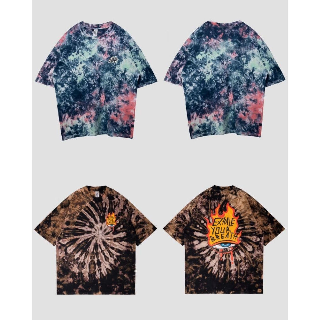 Exhale T Shirt Kaos Oversized Tiedye