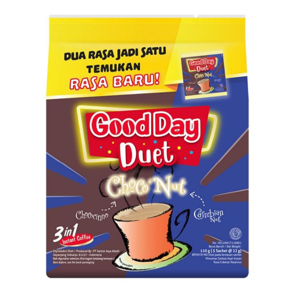 

KOPI - Good Day Duet Moca dan Duet Choco Nut Kopi Instan 5x 22g