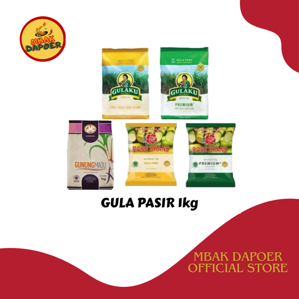 

gula pasir kemasan 1kg premium asli tebu pilihan - READY STOK !!