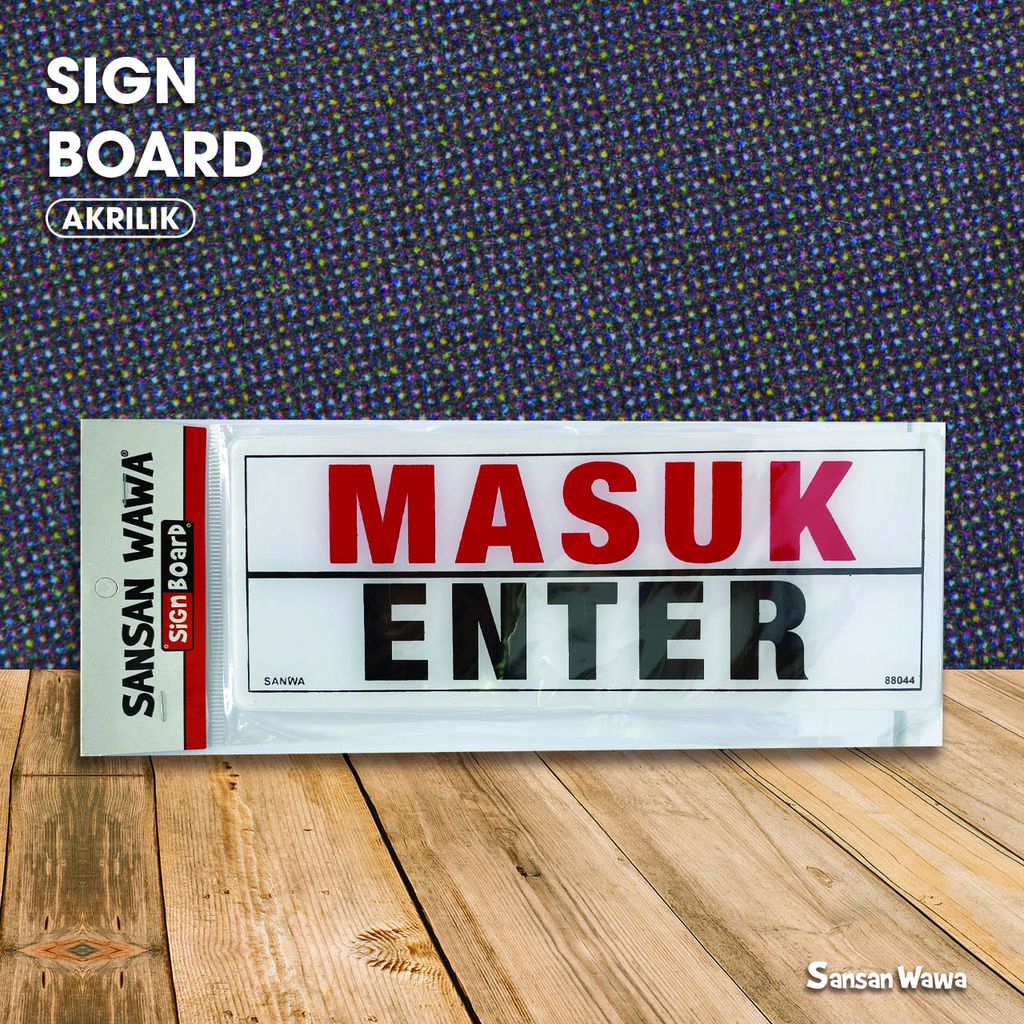 

[YOBANA] SANSAN WAWA SIGN BOARD ACRYLIC PAPAN TANDA AKRILIK MASUK ENTER, KELUAR EXIT, RUANG TUNGGU, AWAS PECAH