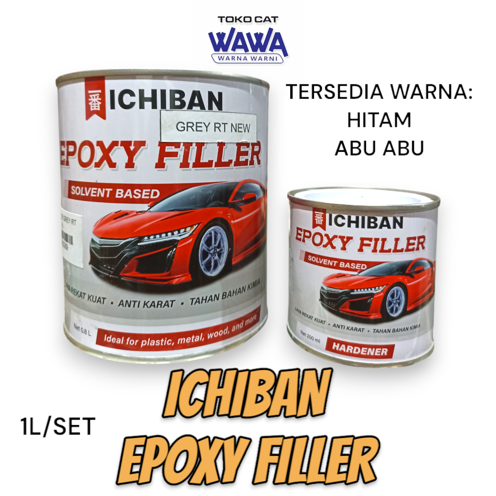ICHIBAN EPOXY FILLER CAT DASAR ANTI KARAT HALUS 1L/SET