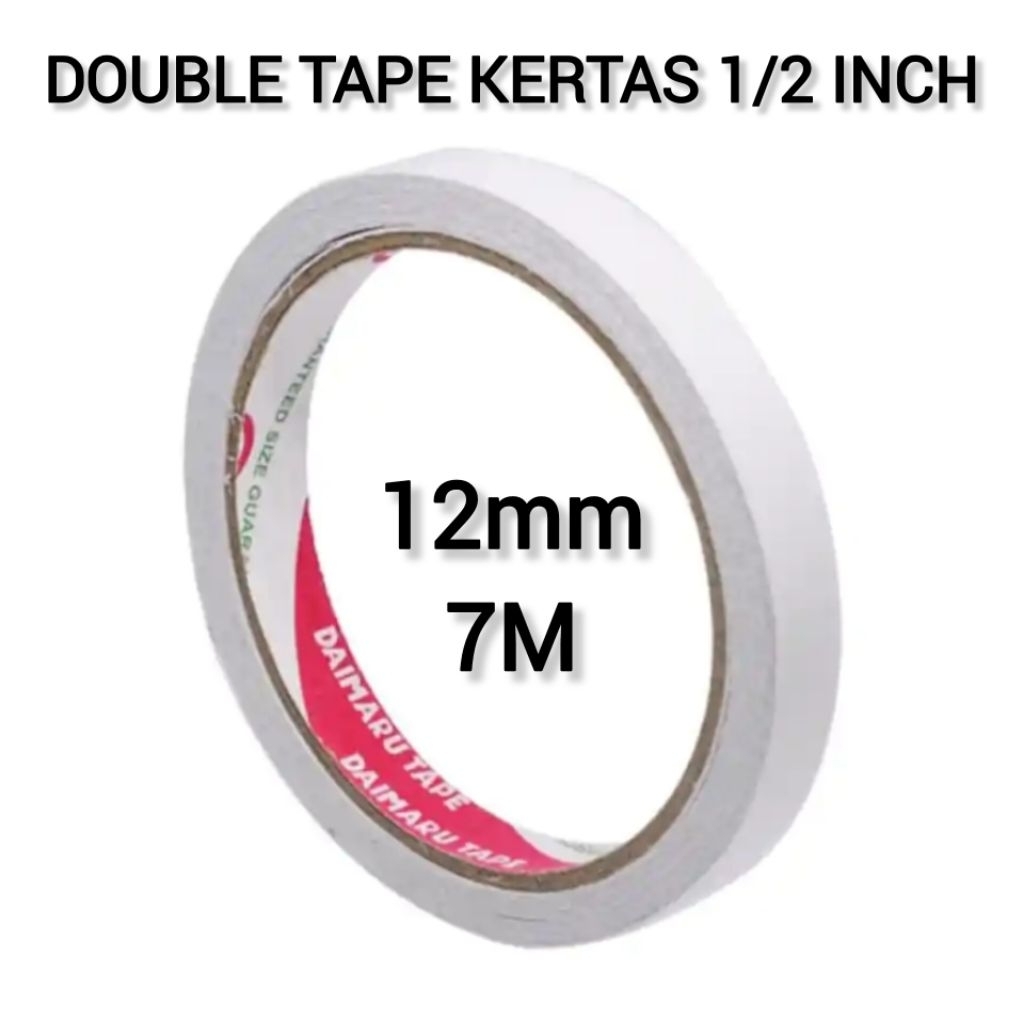 

Double Tape Kertas 12mm x 7M Double Tape 1/2 Inch GOLDIE