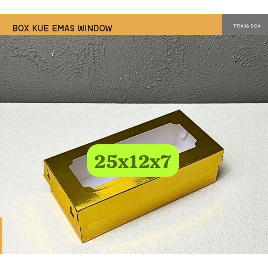 

TRAJA DUS EMAS WINDOW 25X12X7 ECER 2 PCS , DUS MAKANAN/HIASAN/DLL