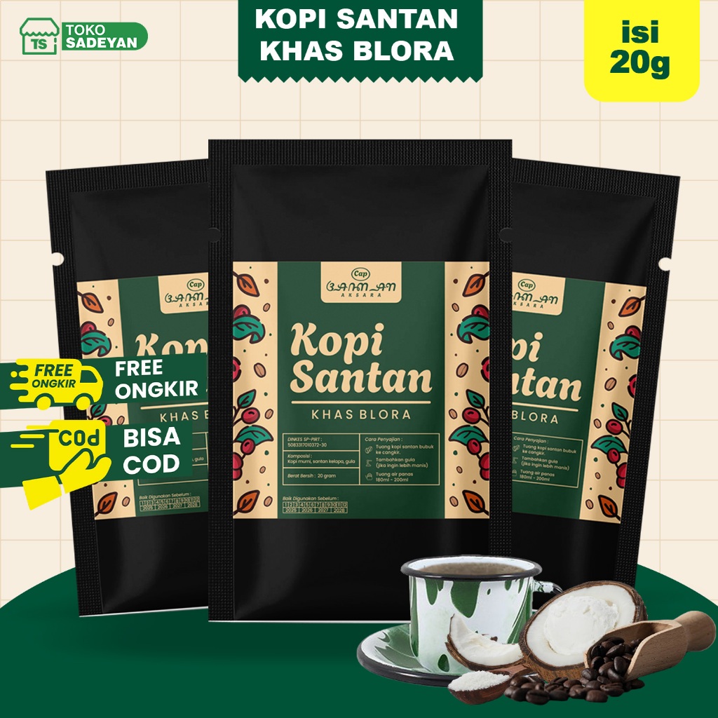 

Kopi Santan Bubuk Khas Blora 1 Sachet 20 Gram