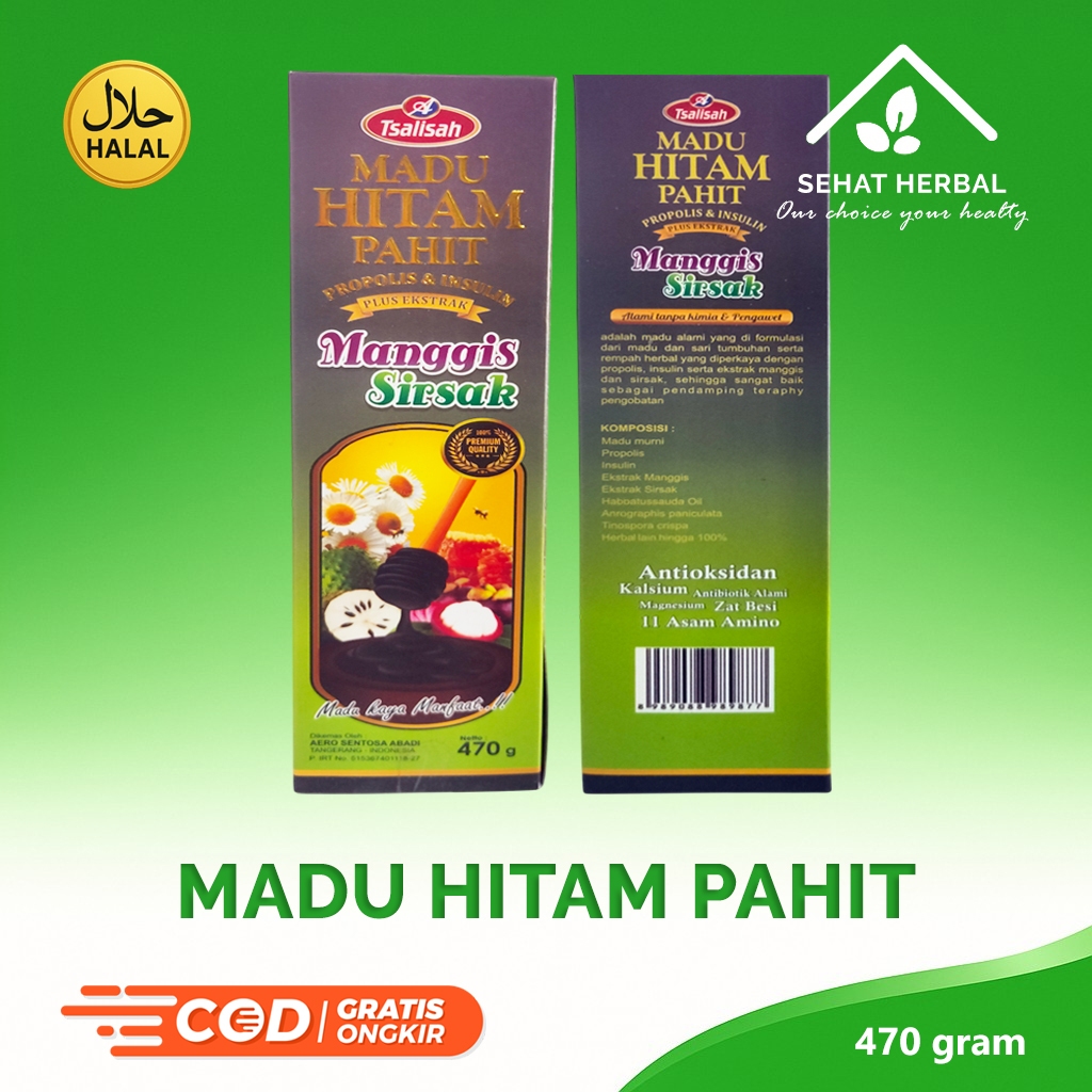 

Madu Hitam Pahit Tsalisah | Propolis Insulin Ekstrak Manggis Sirsak PREMIUM QUALITY