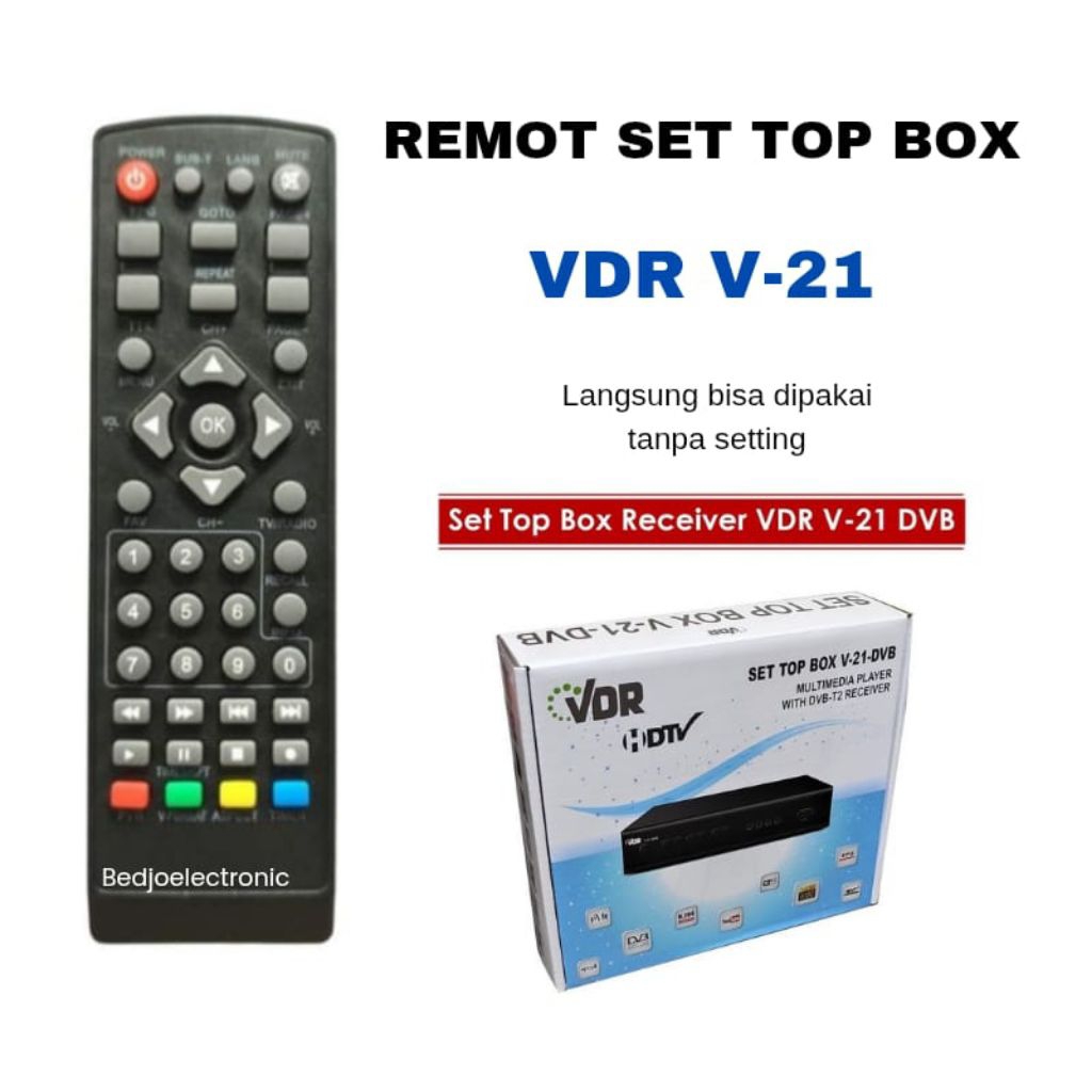 REMOTE PENGGANTI STB VDR V-21 DVB-T2