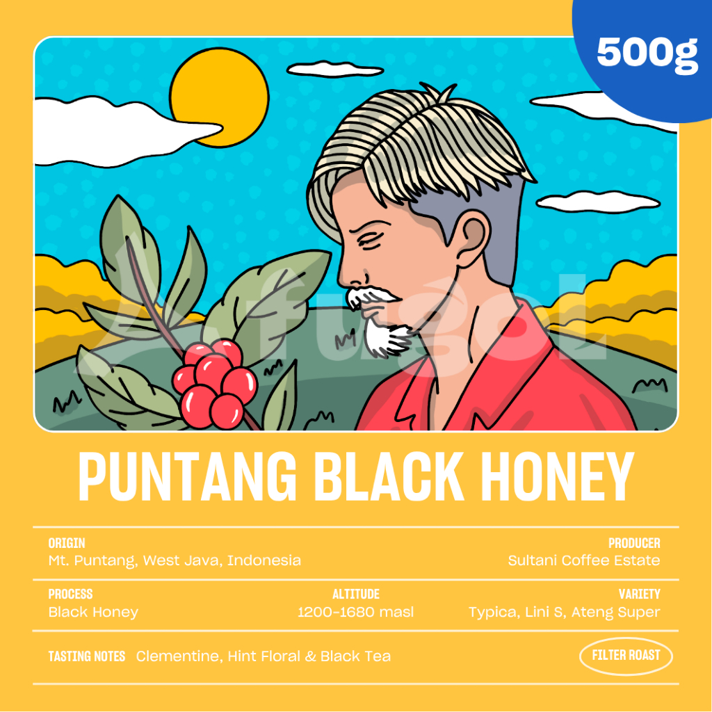 

Kopi Arabika PUNTANG BLACK HONEY (500 gr) Single Origin Specialty Coffee Arabica