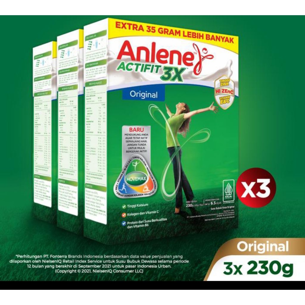 

Anlene Actifit original 230g X 3 boks