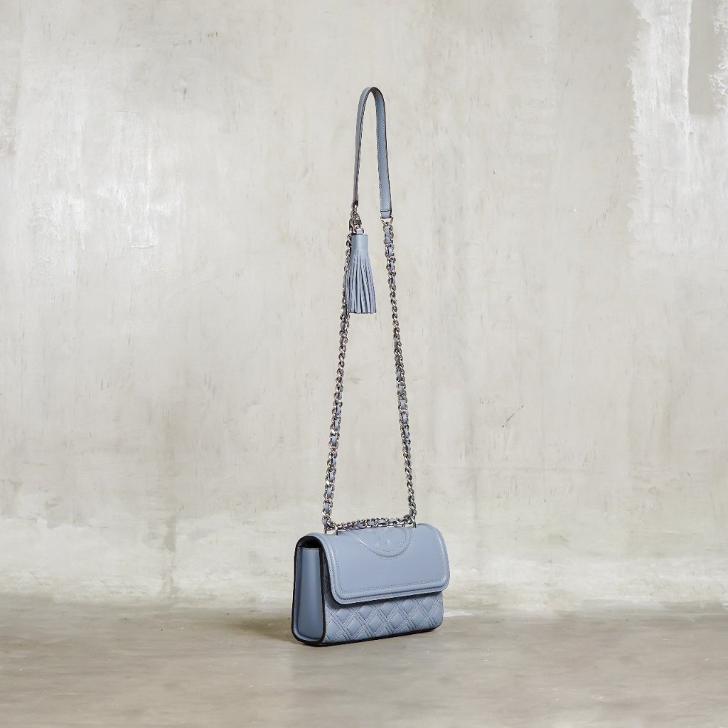 Tas TB FLEMING MATTE BABY BLUE SHOULDER BAG SMALL 100% ORIGINAL