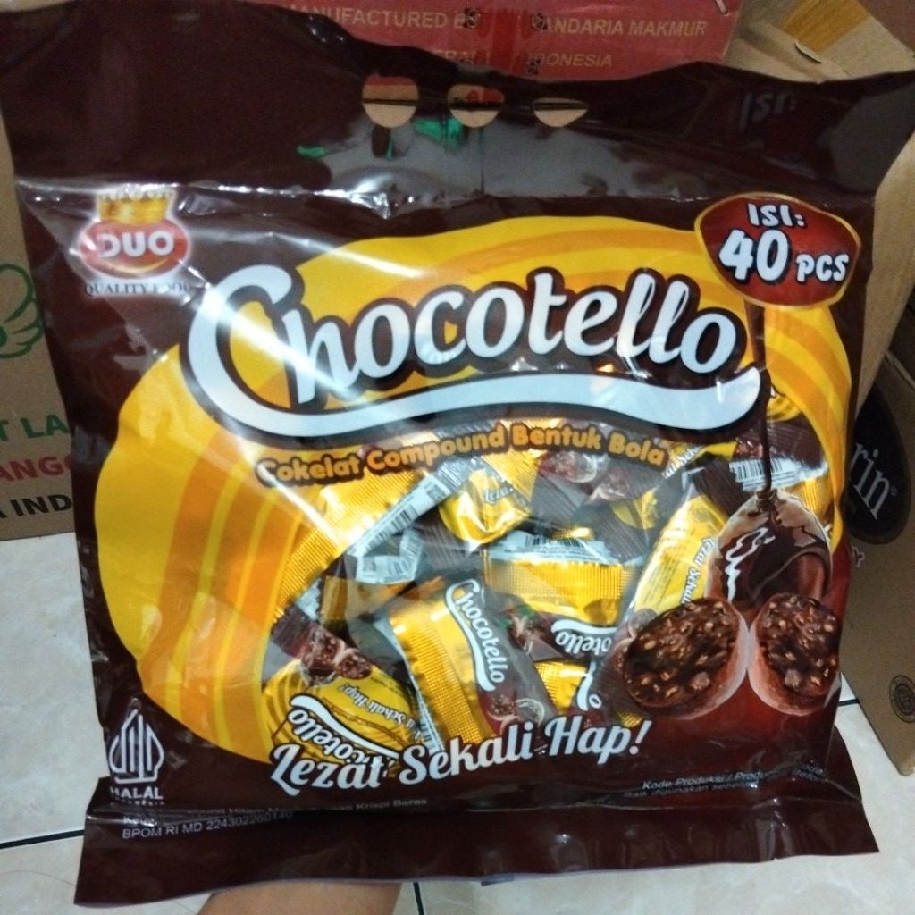 

Chocotello / Cokelat Compound Bentuk Bola ( isi 40 pcs)