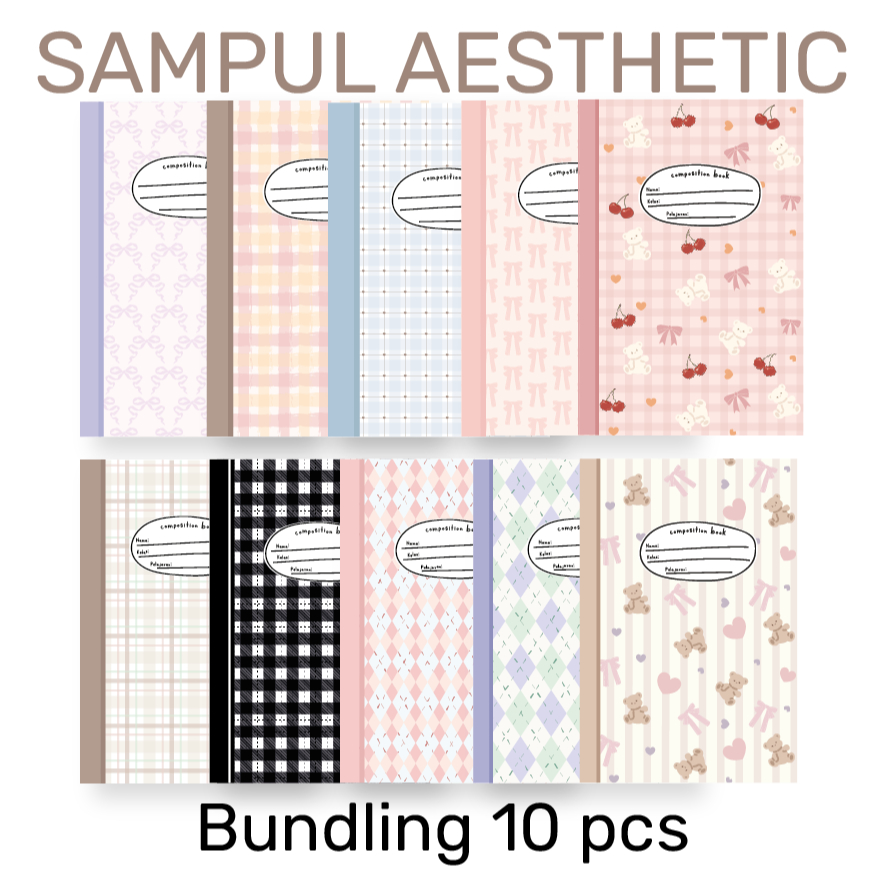 

Sampul Buku Aesthetic Coquette Waterproof BigBoss Campus Sidu ALLSIZE Buku Besar Kecil
