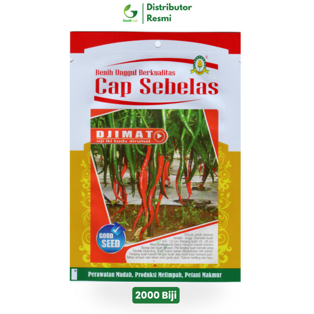 Cabe Keriting Djimat Tahan Virus Isi 2000 Biji