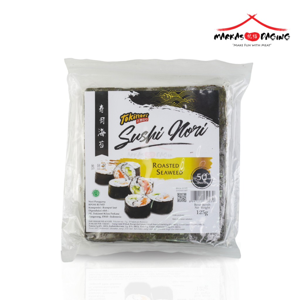 

Isi 50 sheetTokinori/Sushi Nori || ROASTED SEAWEED TOKINORI/ SUSHI NORI 50 SHEETS - Markasdaging