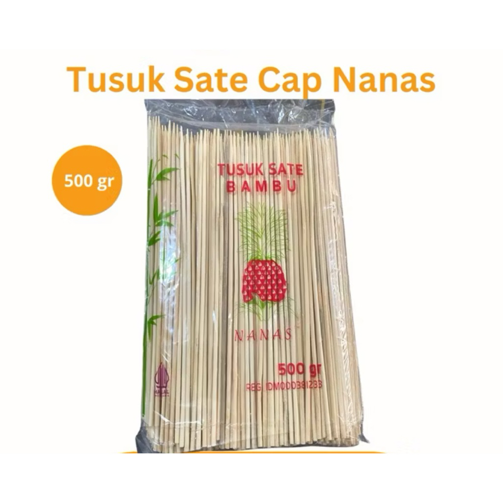 Tusuk Sate Lidi Bambu Cap Nanas 1pak Isi 500gr