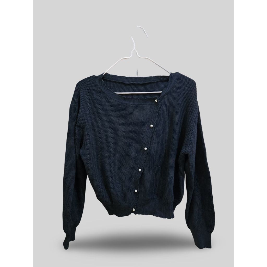 Cardigan panjang hitam