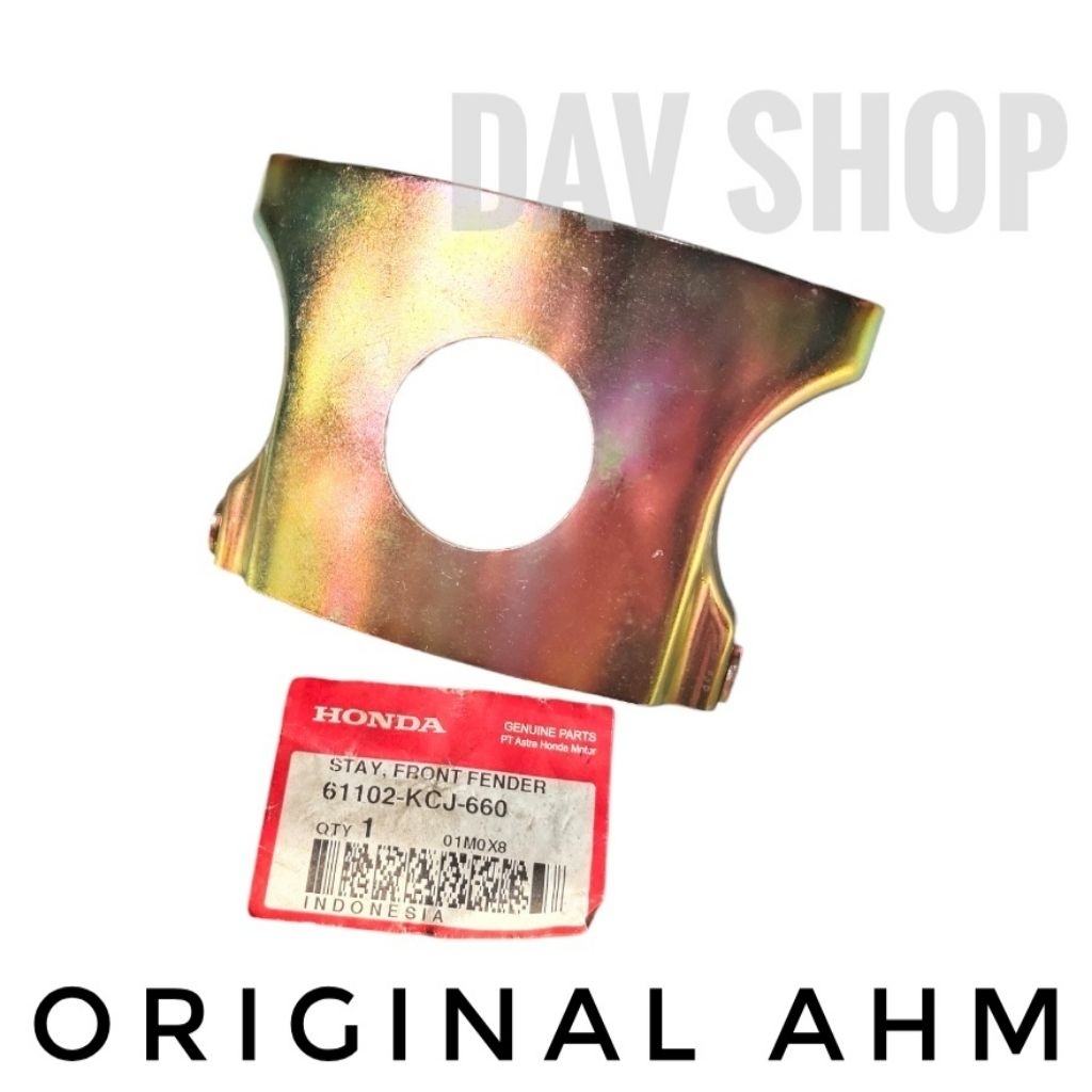 BRACKET STAY/BREKET PANGKON DUDUKAN SPAKBOR DEPAN HONDA TIGER REVO TIREV ORIGINAL AHM 61102KCJ660