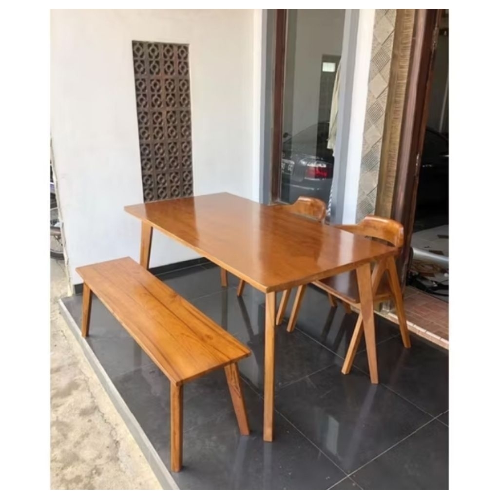 Set Meja Makan Minimalis Kayu Jati Set Meja Makan Kayu Jati Set Meja Makan Heroshima