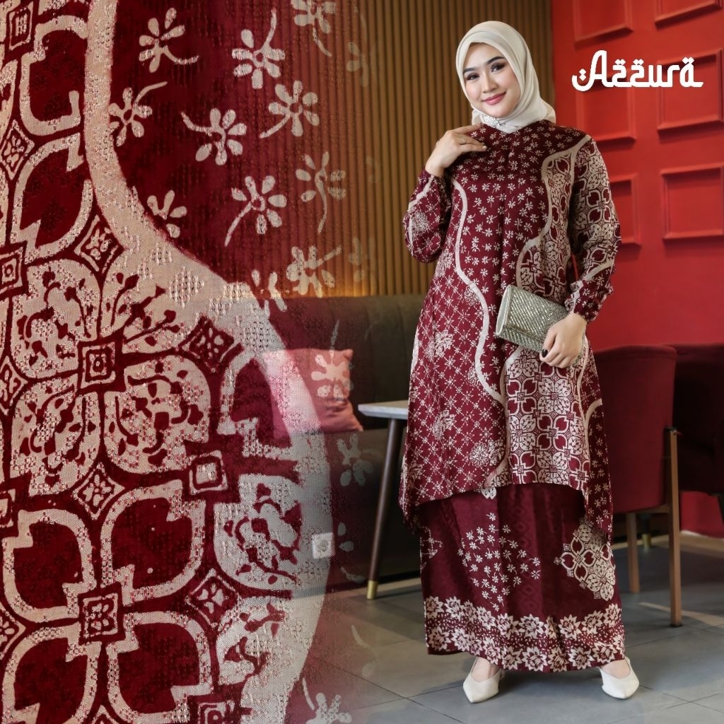 SET BATIK STELAN GAMIS TERBARU DRESS BATIK SET BATIK JUMBO STELAN BATIK VISCOSE,SET BAJU MUSLIM