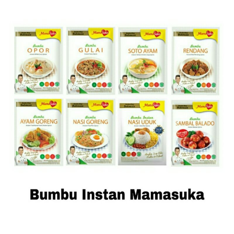 

mamasuka bumbu instan rendang ayam goreng gulai opor