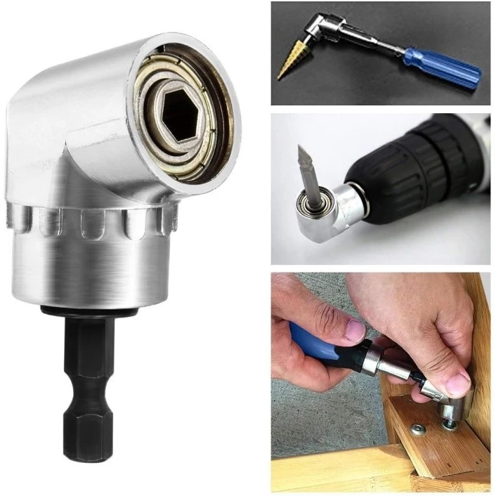 Sambungan Kepala Bor L Ekstensi Mata Bor 1/4 inch Sambungan Extension Kepala Mesin Bor Sudut