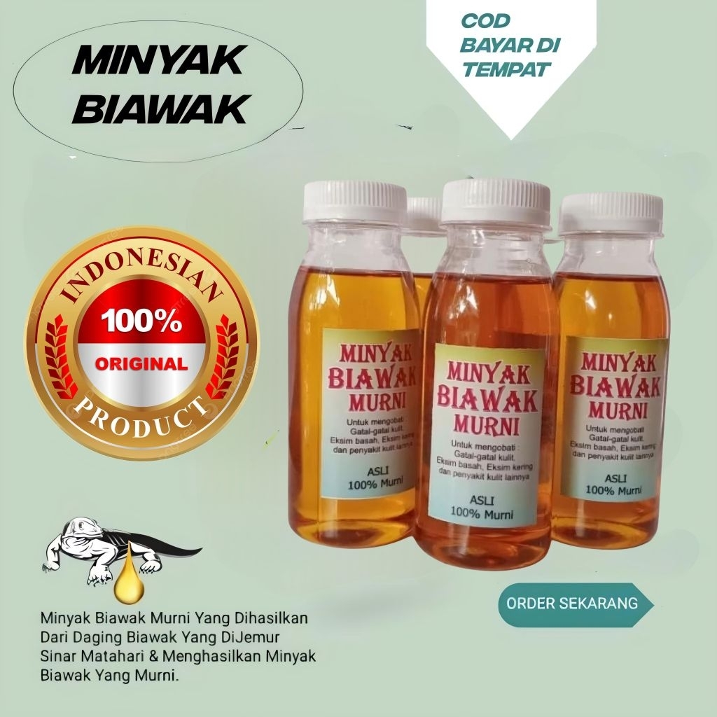 Minyak Biawak Murni 100% Asli minyak biawak terpercaya
