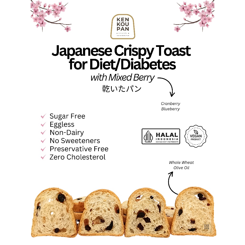 

Kenkoupan Roti Kering Gandum Mixed Berry Diet Diabetes | Bagelen Sehat Bebas Kolesterol & Pengawet