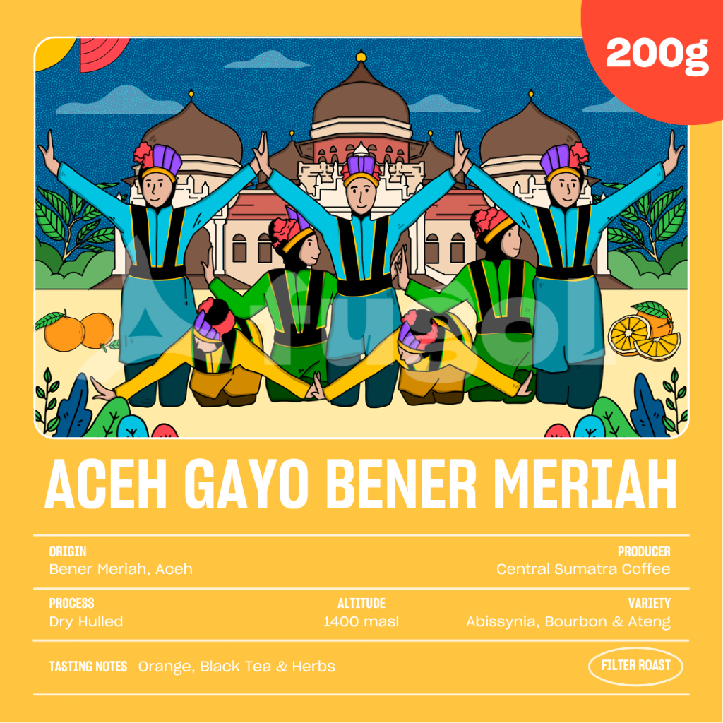 

Kopi Arabika ACEH GAYO BENER MERIAH (200 gr) Single Origin Specialty Coffee Beans