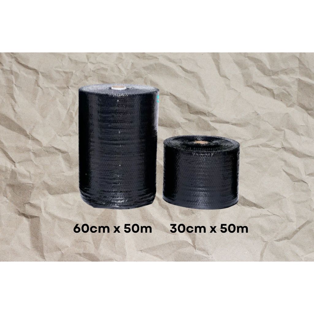 

Bubble Wrap Bening/Hitam 30 cm x 50 meter