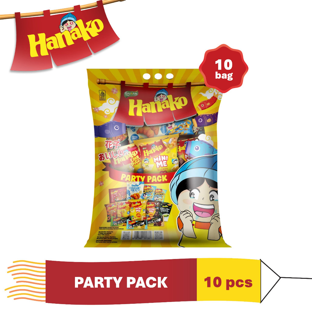 

Hanako Snack Ulang Tahun Party Hampers Paket 10 Bags