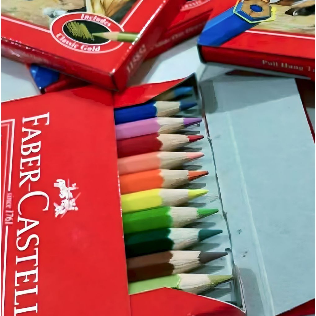 

Pensil Warna Faber Castell 12 Warna Panjang - Original Classic Colour Pencils