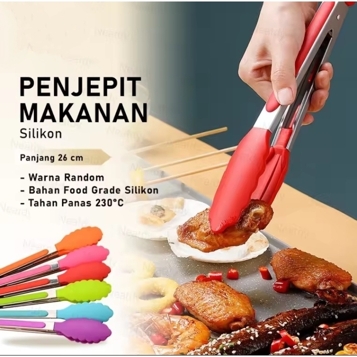 Jepitan Makanan Capitan Silikon / Capitan Gorengan Tahan Panas