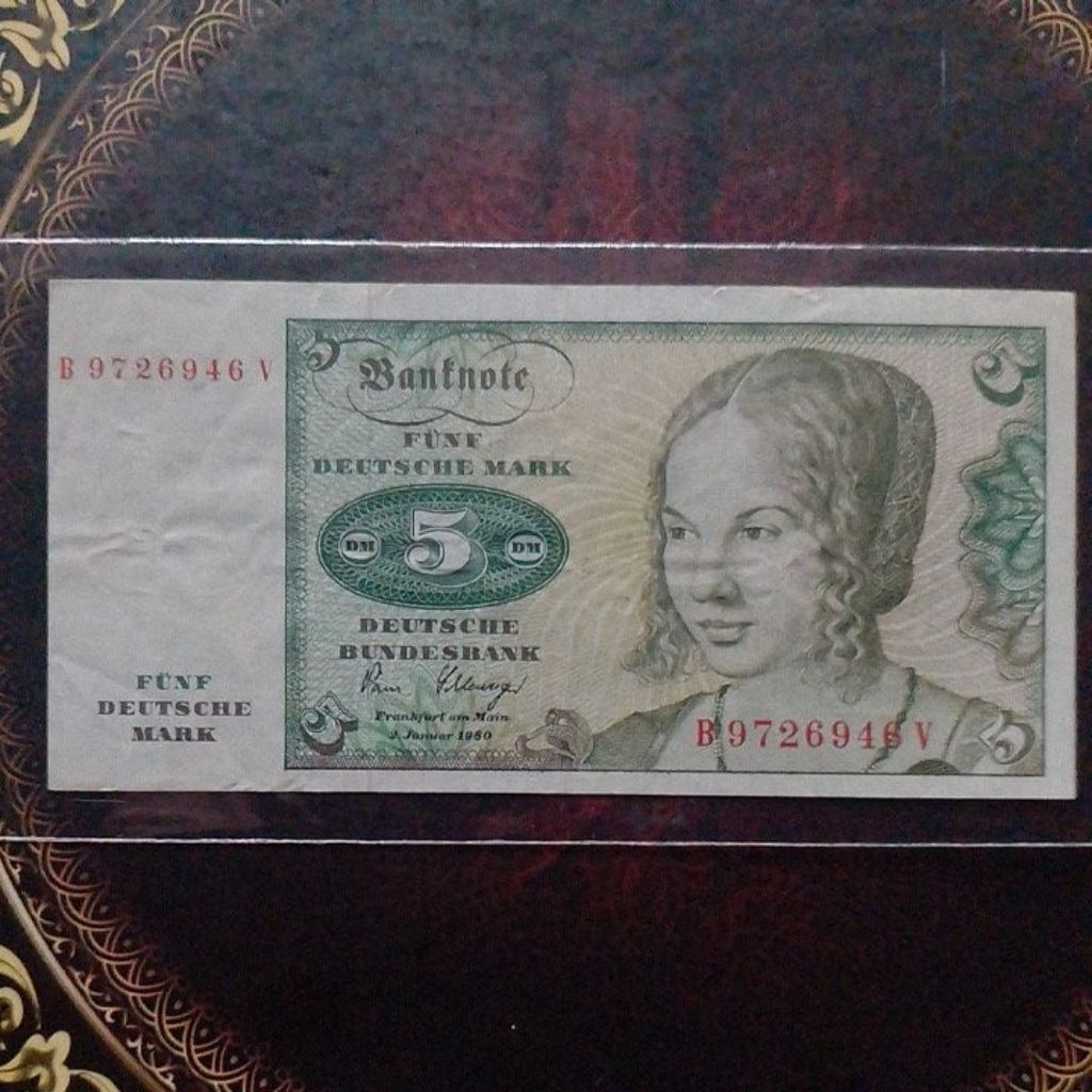 Uang Jerman Barat 5 mark vf