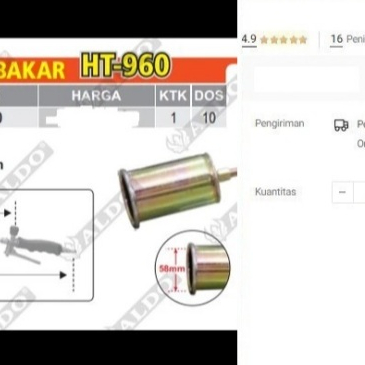 

Blander Bakar ALDO HT 960 Heating Torch LPG Kompor Blender Pemanas Las