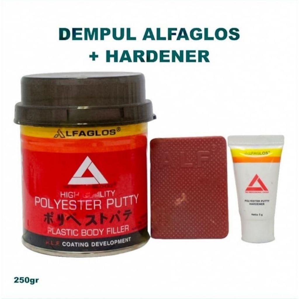 Dempul Alfa 250 gram alf plastik plastik dempul besi motor mobil dempul Alfaglos dempul