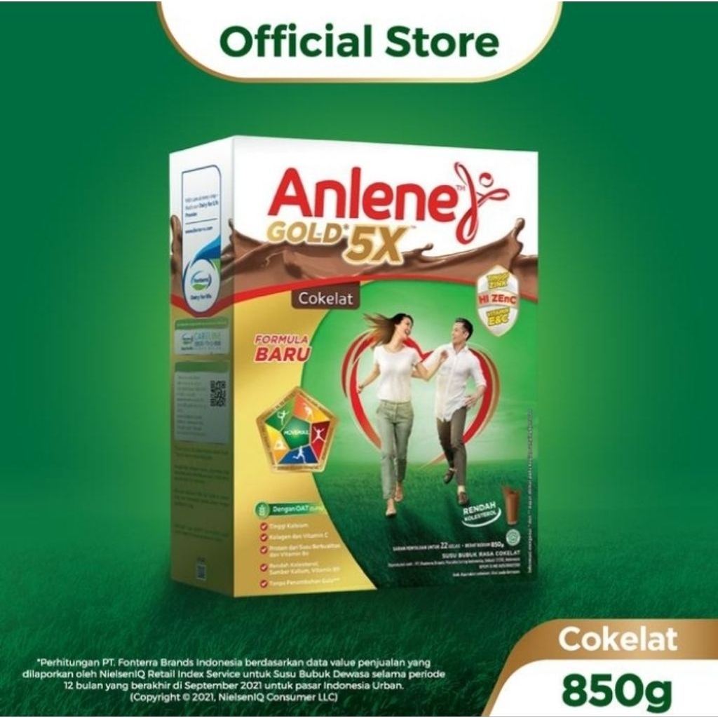 

Anlene Gold 5X Susu Bubuk Dewasa Cokelat 825g - Tulang & Sendi