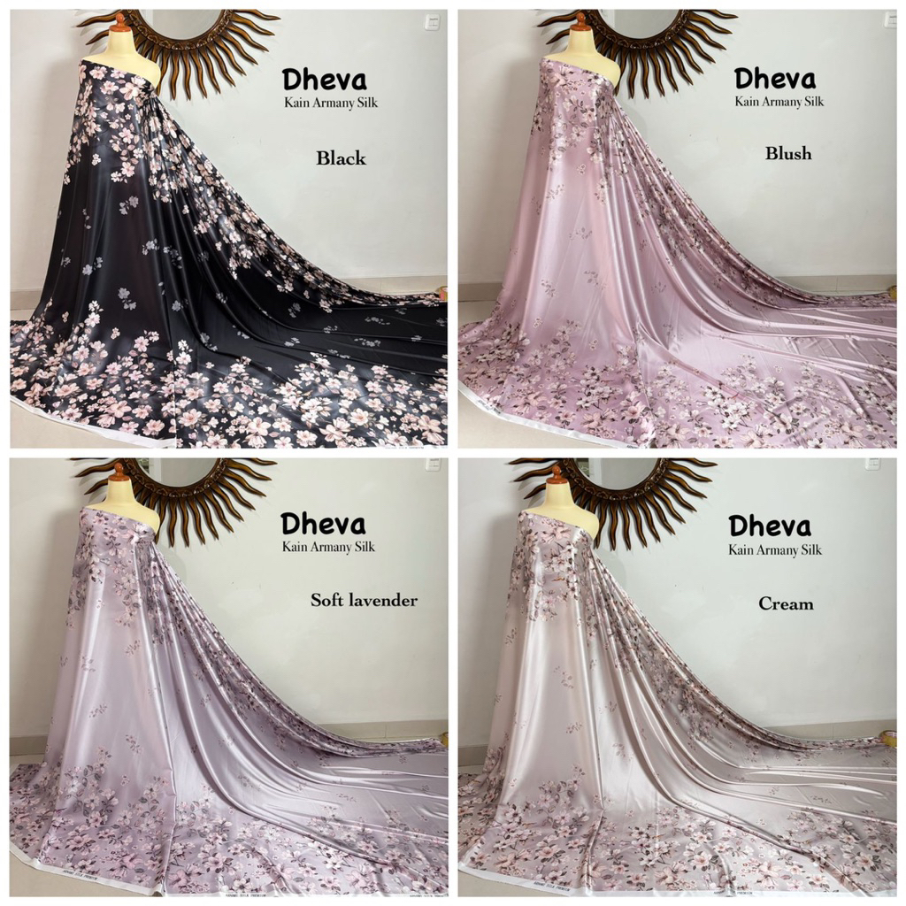 Bahan Kain ARM Silk Motif Premium lembut adem / harga 0,5 meter / kain sutra armany silk meteran mur