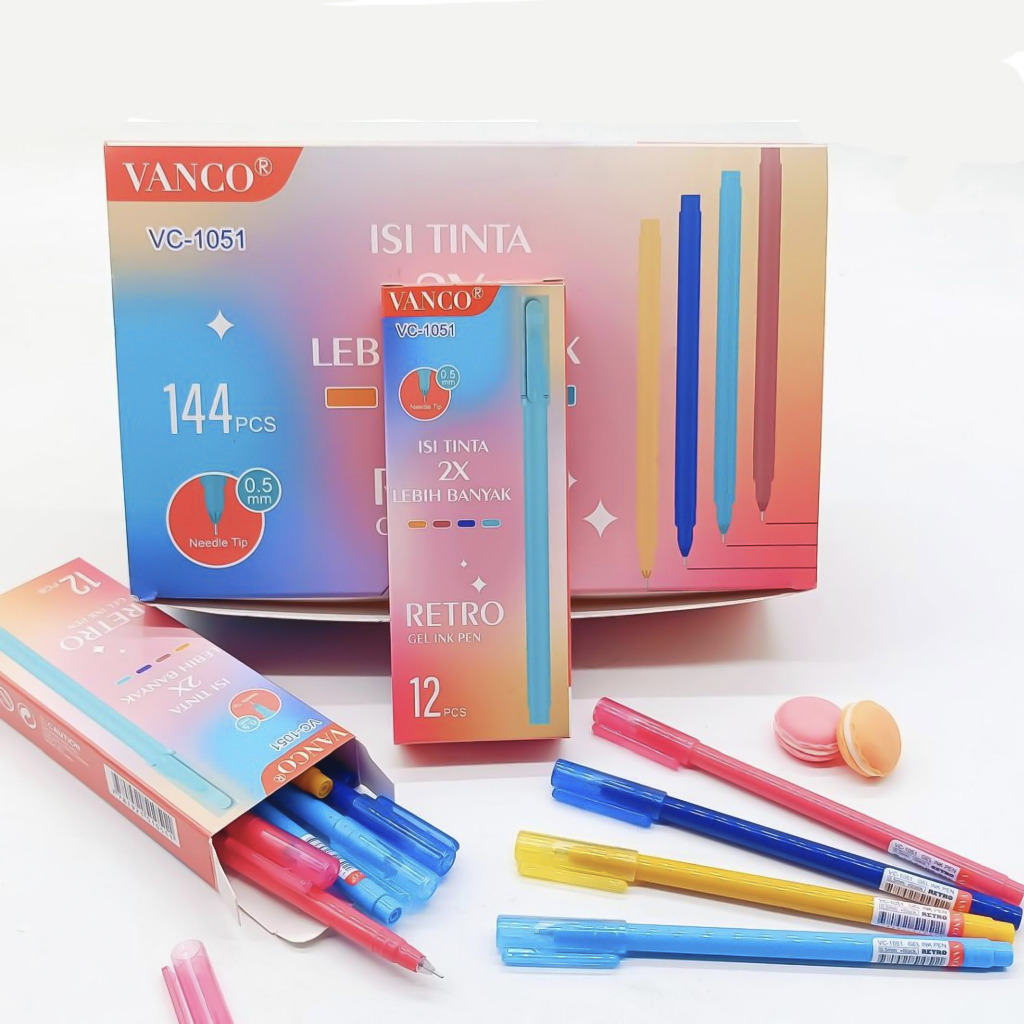 

1 LSN / 12 Pcs Gel Pen Vanco VC-1051 Retro