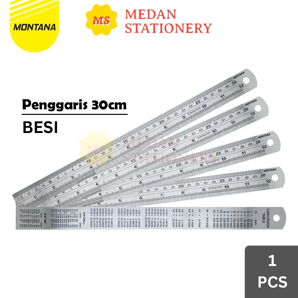 

Penggaris besi 30 cm Montana Rol Besi Per Pcs