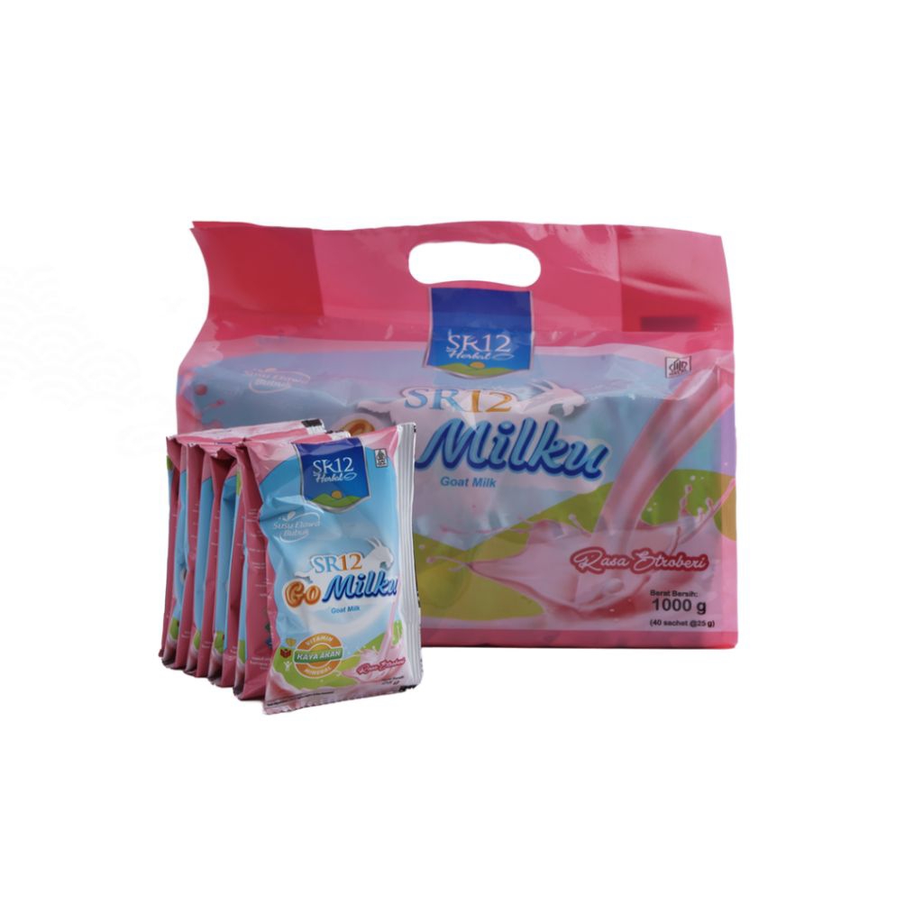 

Susu Kambing GoMilku SR12 Rasa Strawberry / Kemasan Sachet / Isi 40 Sachet / Praktis / Menyehatkan Jantung