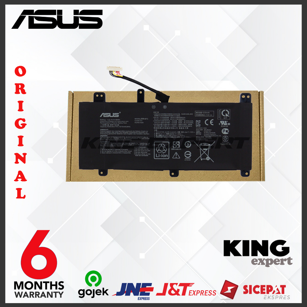 Original Baterai Laptop ASUS ROG STRIX GL504 GL504G GL504GM GL504GS GL704 GL704GW GL704GM GL704GV C4