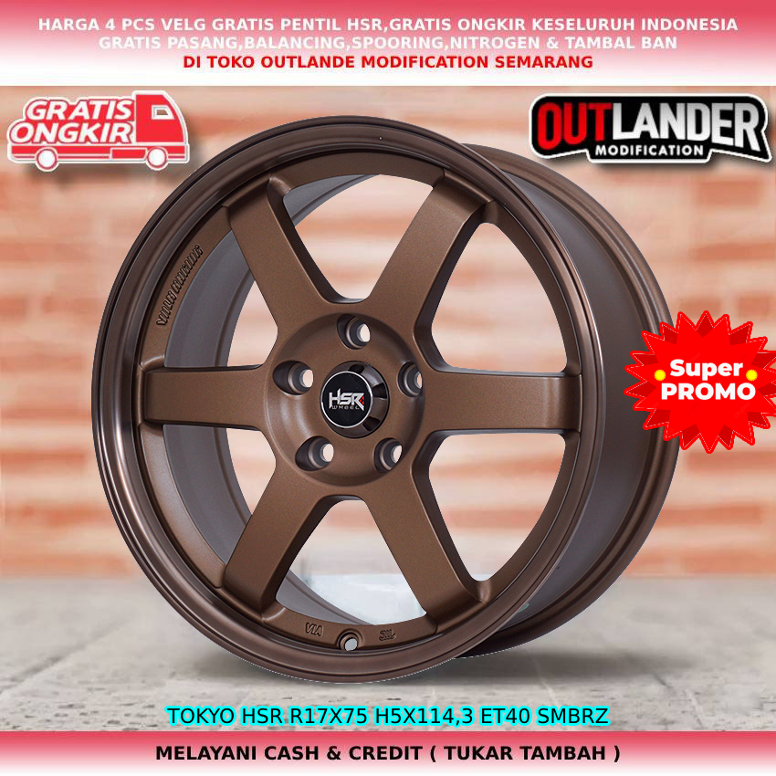 velg ring17 lobang 5 untuk mobil Cresida Estima Harier Hilux Single CHR dll hsr tokyo ring17