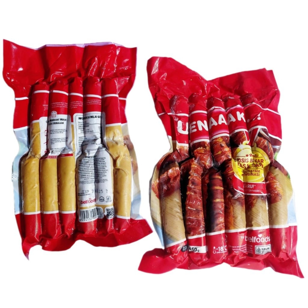 

Sosis Bakar Sapi Kombinasi Jumbo Belfoods Isi 7pcs Olahan Frozen Fresh