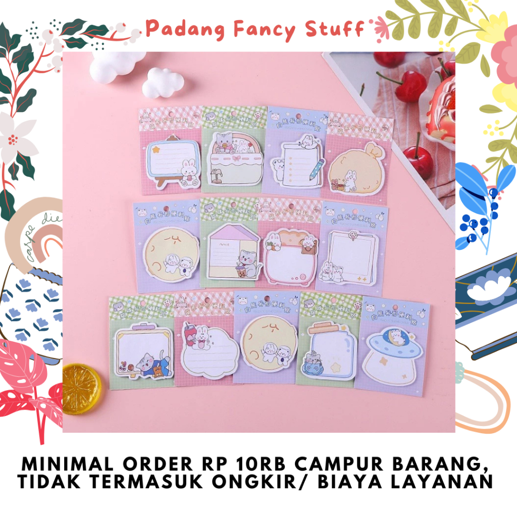 

PFS - Sticky Note Karakter Kartun Lucu Isi 20 Lembar Tempelan Kertas Catatan Memo Note Karakter Animal Mini Book Karakter
