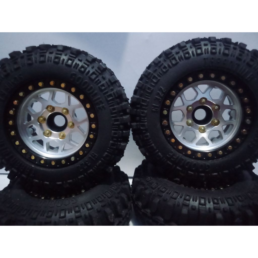 velg rc beadlock 1'9 metal + ban goodlife tarantula