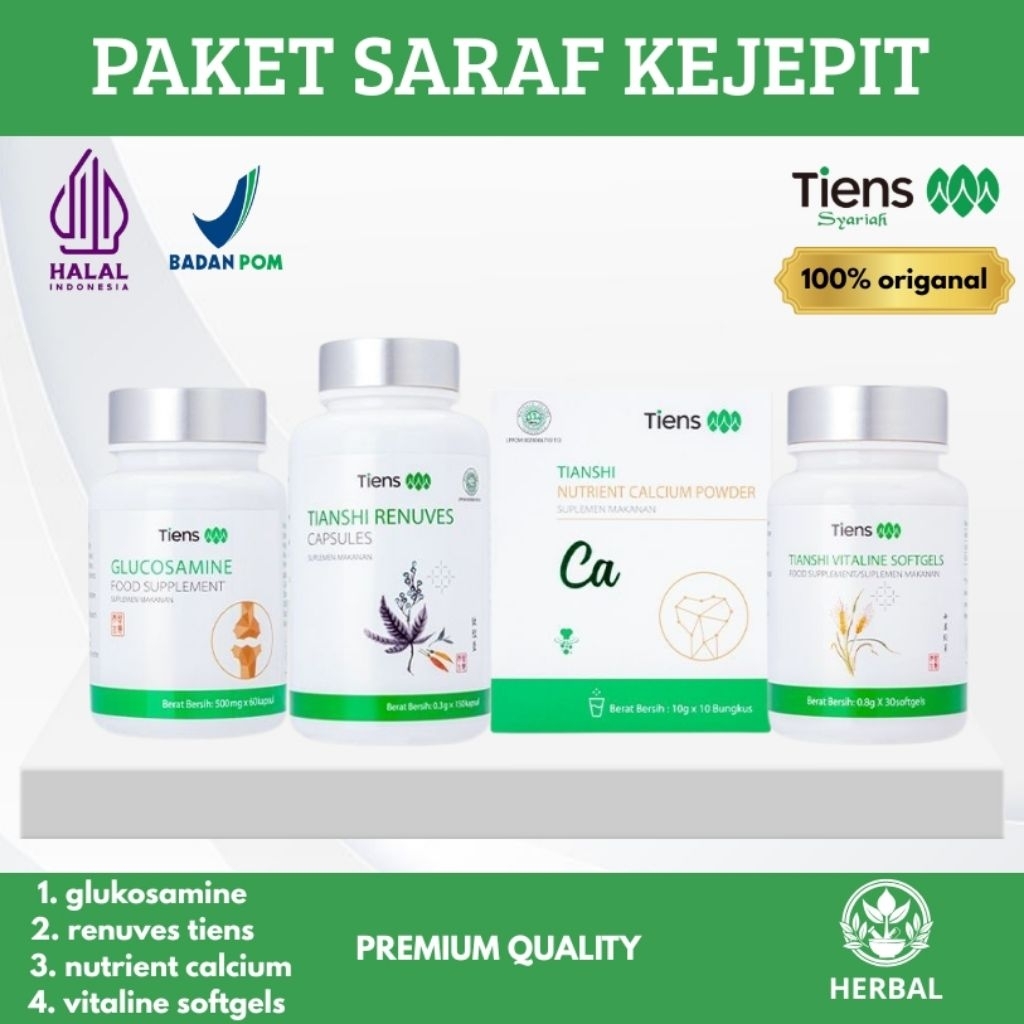 Tiens Produk Solusi Sakit Pinggang Saraf Kejepit HNP LBP Sciatica Lumpuh Stenosifit Tiens 4 Produk C