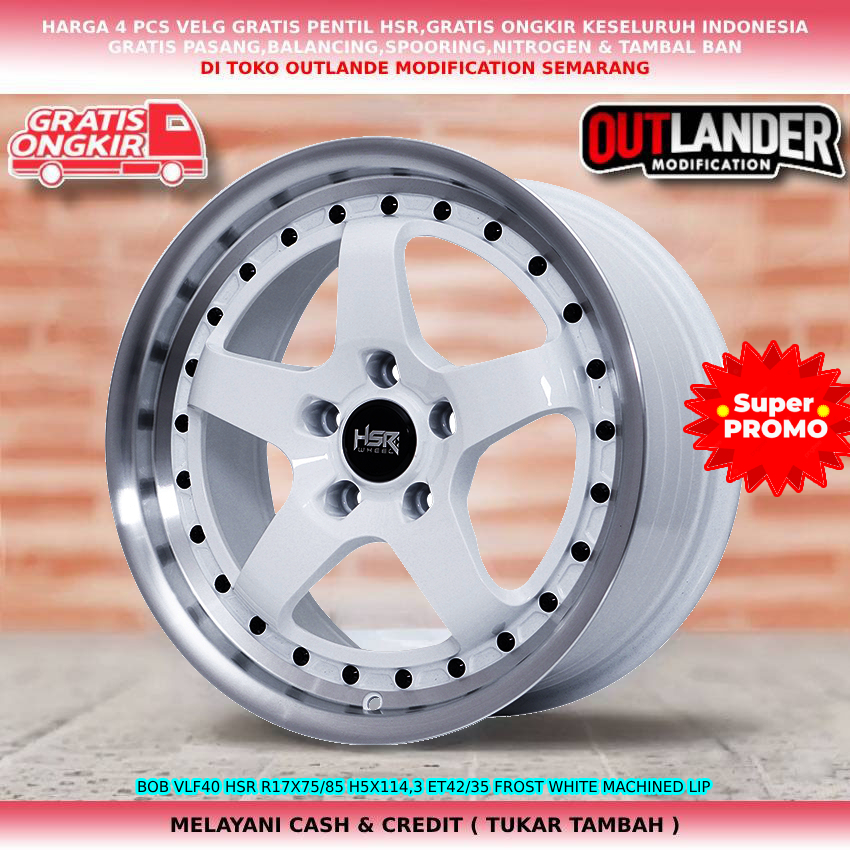 velg ring17 lobang 5 untuk mobil Taruna Oxxy Terios Accord New BRV Civic dll hsr bob ring17