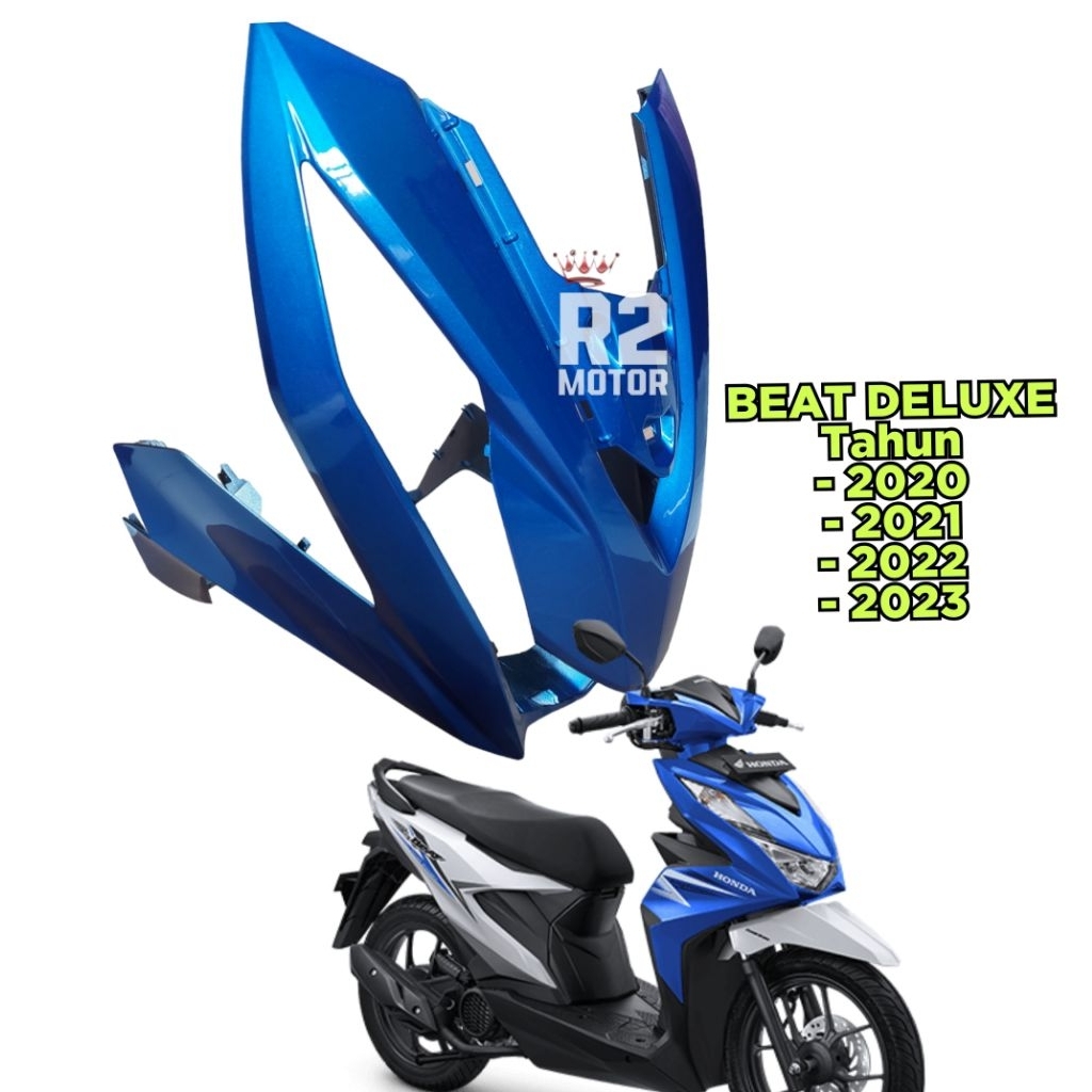 Tameng Body Depan Beat Deluxe Biru 2020-2023